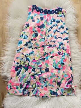 {Lilly Pulitzer} Girls Classic Shift Dress In Pino Colada Print